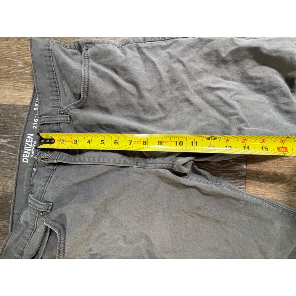 Denizen Levi's 216 Skinny Fit Pants Mens 36x32 Grey Stretch Chino Casual - Picture 4 of 8